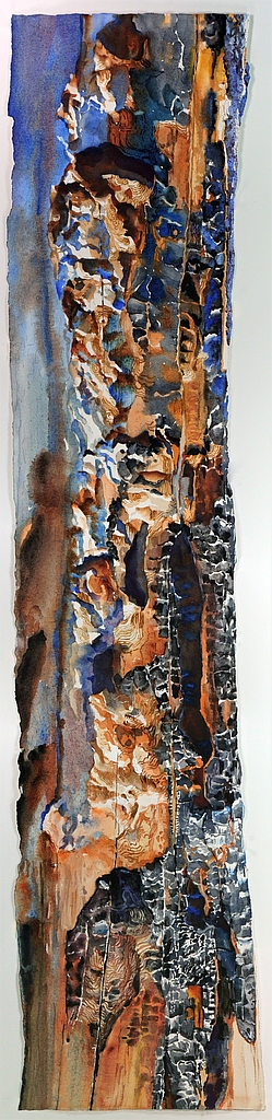 Photo of Suze Woolf painting of burned tree