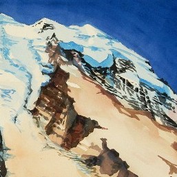 View from Third Burroughs cropped is a portion of a Suze Woolf watercolor painting.