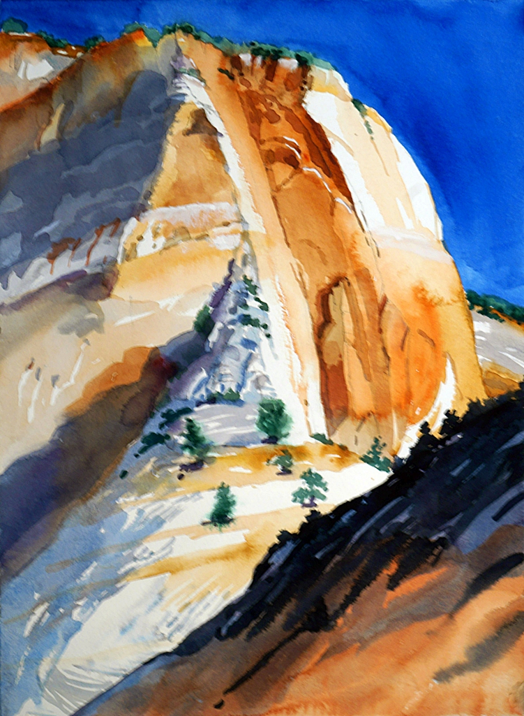 Suze Woolf watercolor painting from Zion National Park