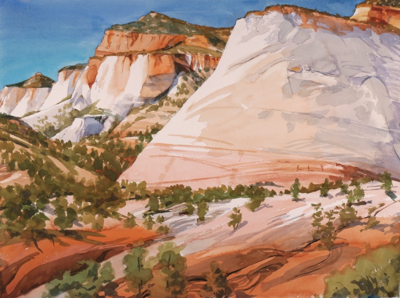 Suze Woolf watercolor painting from Zion National Park